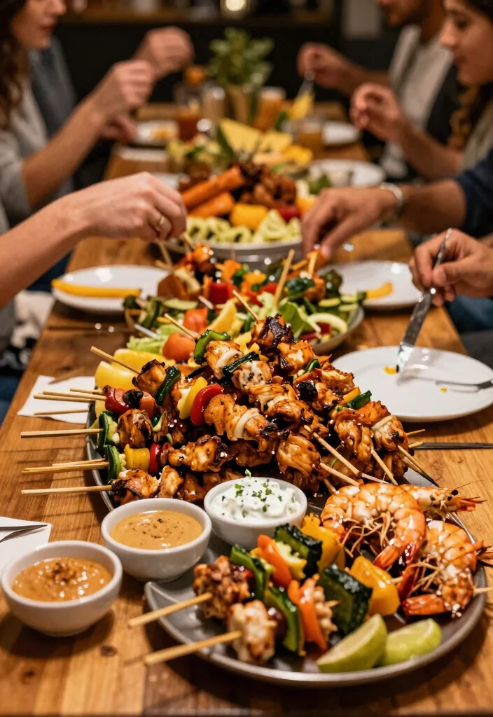 18 Wedding Grazing Table Ideas Guests Will Love - 10. Savory Skewers 1