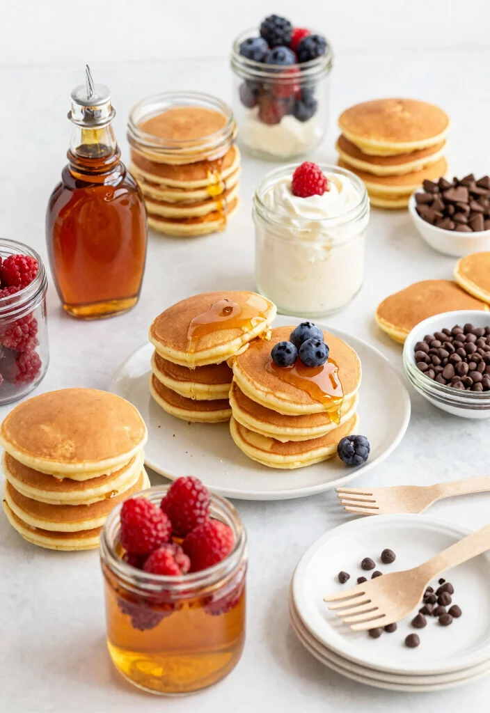 18 Wedding Grazing Table Ideas Guests Will Love - 14. DIY Mini Pancake Bar 1