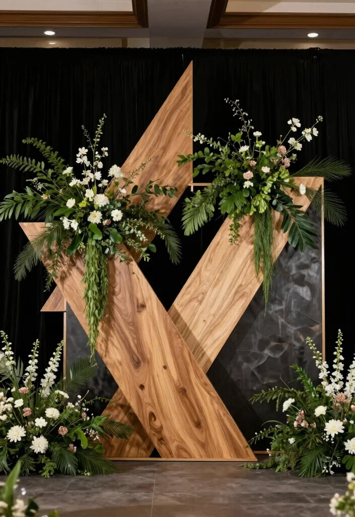18 Wedding Stage Backdrop 2026 Trending Ideas That Look Grand & Glamorous - 11. Geometric Shapes 1