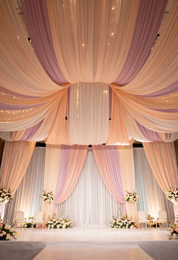 18 Wedding Stage Backdrop 2026 Trending Ideas That Look Grand & Glamorous - 5. Elegant Drapery 1