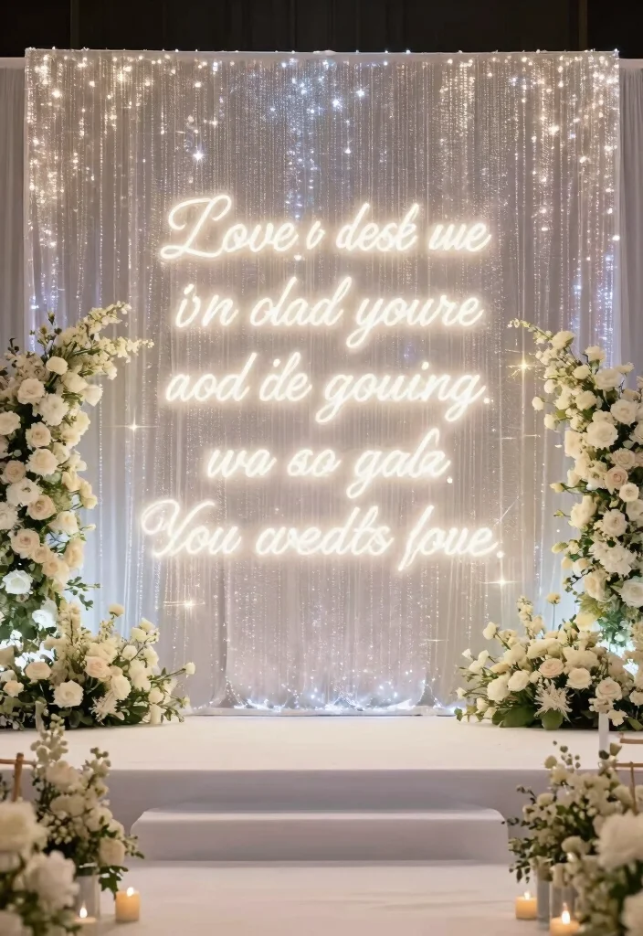 18 Wedding Stage Backdrop 2026 Trending Ideas That Look Grand & Glamorous - 6. Light-Up Backdrops 1