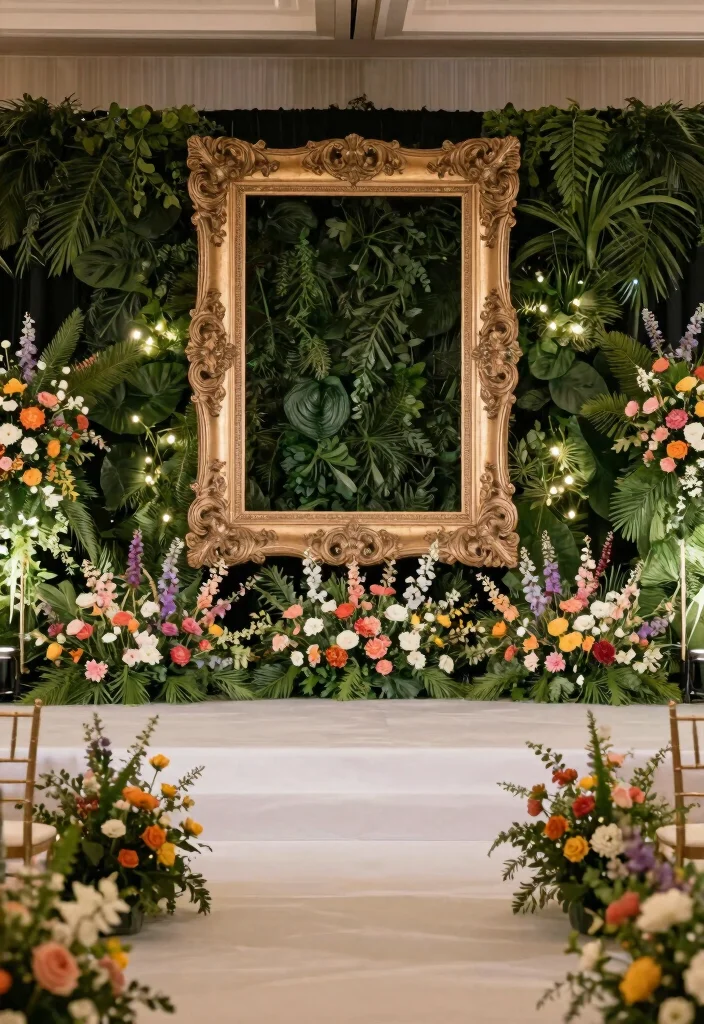 18 Wedding Stage Backdrop 2026 Trending Ideas That Look Grand & Glamorous - 7. Vintage Frame Backdrop 1